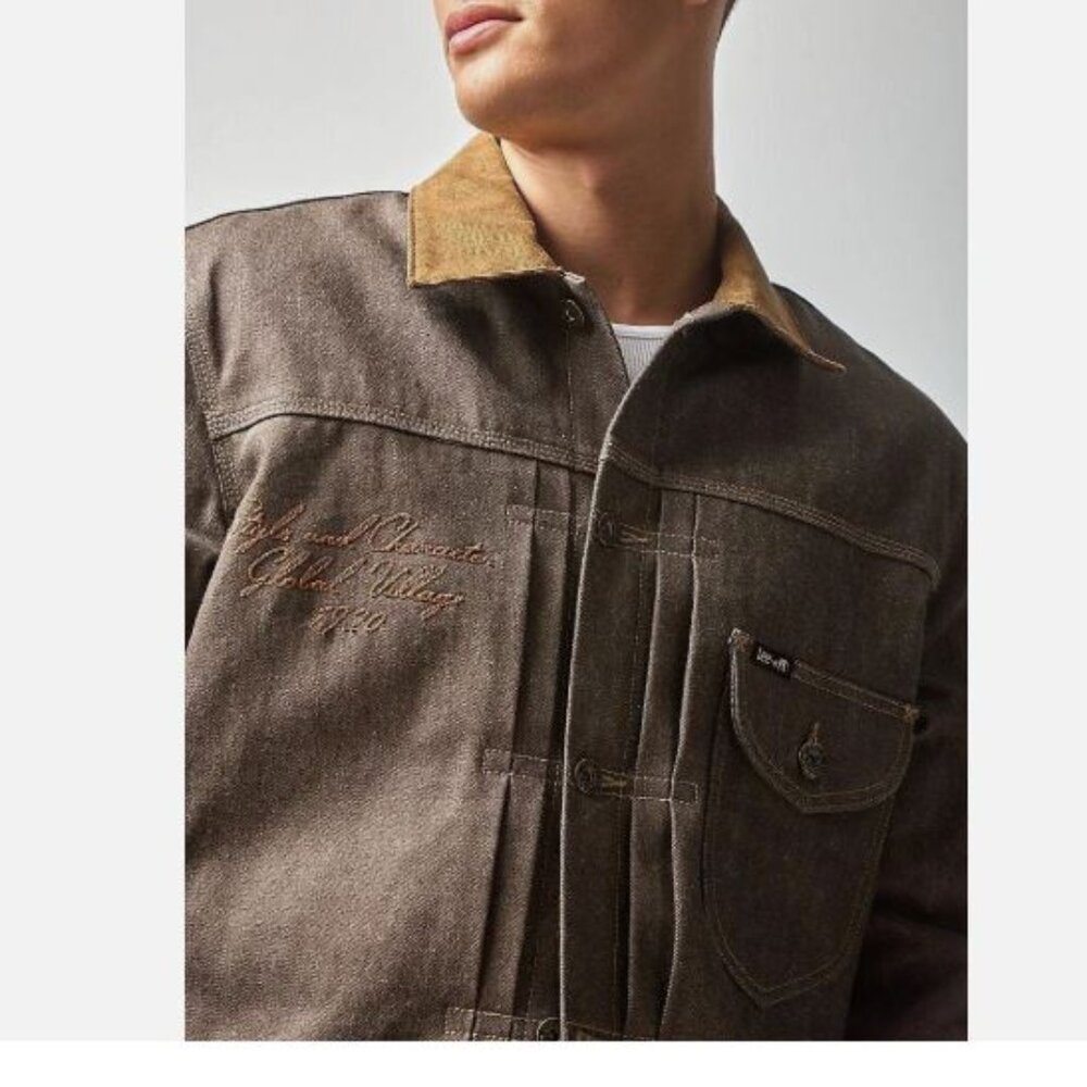 Lee x Brooklyn Circus 1930's Cowboy Jacket Brown Selvedge Denim Men's Size XL - Picture 7 of 16